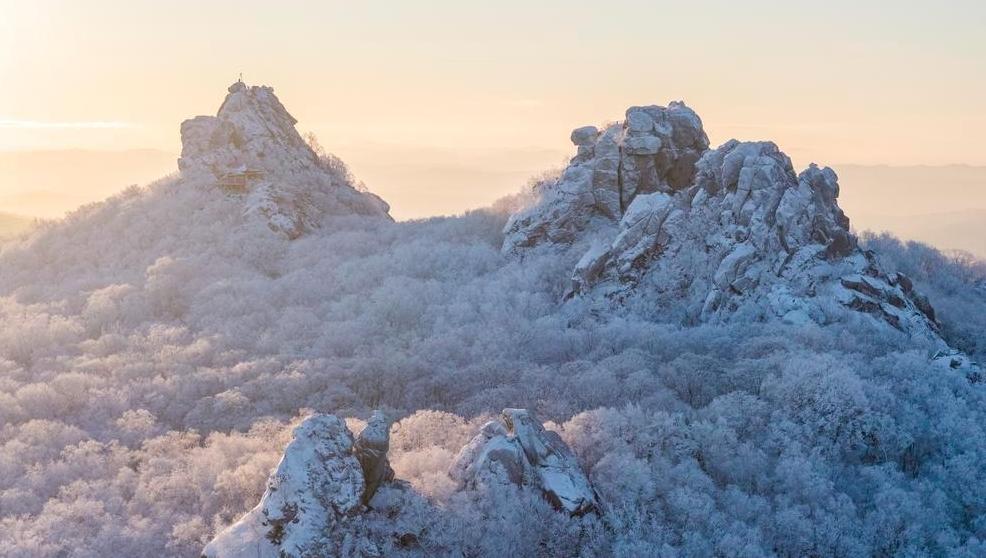 흑룡강 '칠성산', 상고대로 장관 이뤄